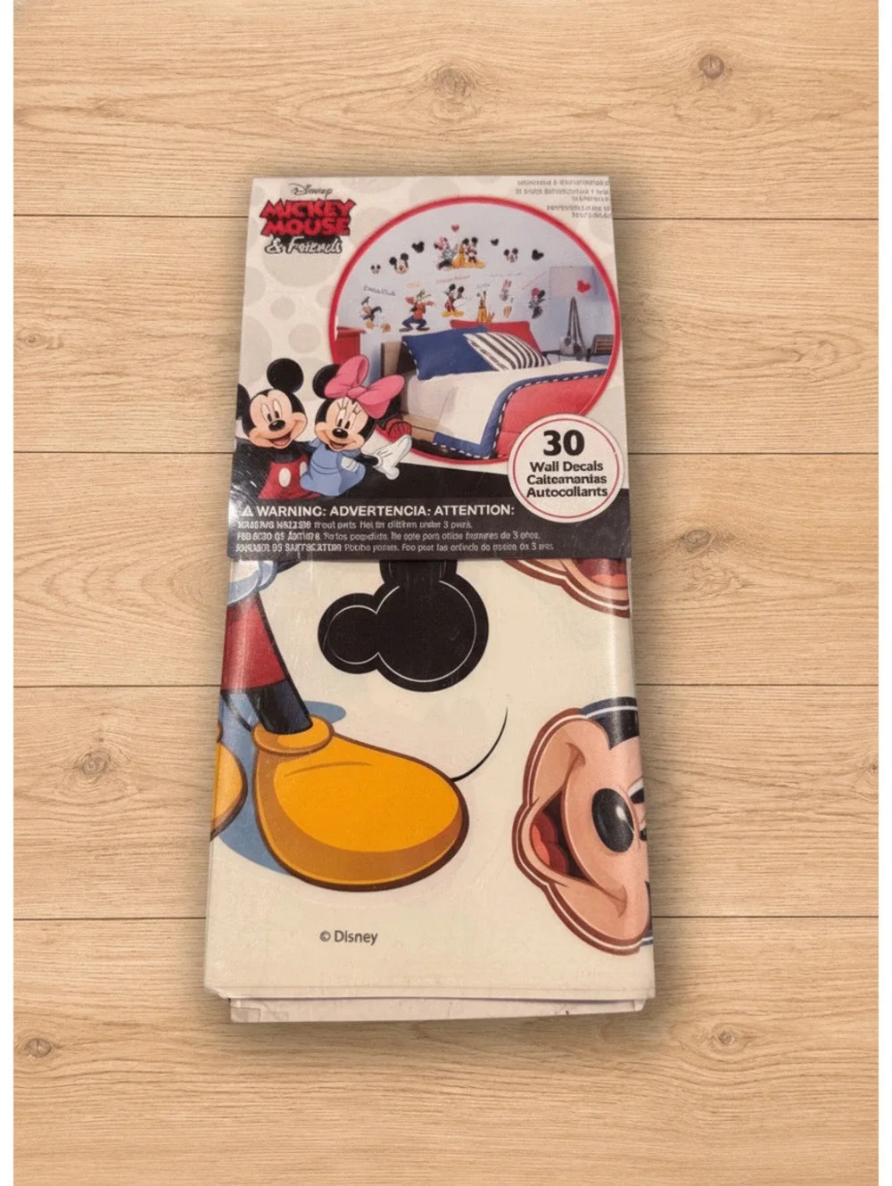 Disney Mickey Mouse & Friends 30 Wall Decals Peel & Stick Wall Decor